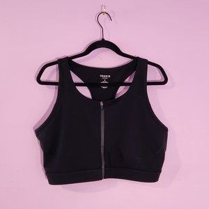 Torrid Sports Bra Low-Impact Wireless Zip-Front Active Plus Size 2 2X 18-20